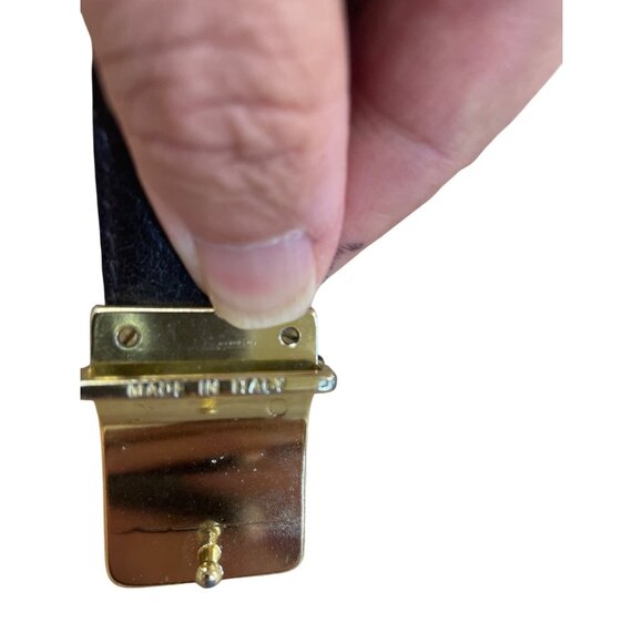 Pierre Cardin Mens Brown Leather Dress Belt 115 Gold buckle Italy SKU 8364 - Picture 6 of 12